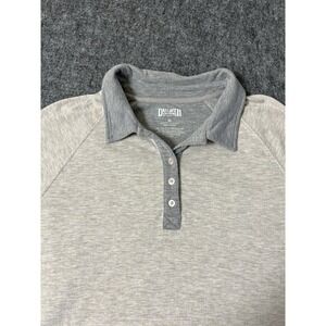 Duluth‎ Trading Co Top Womens XLBeige Gray Double Soft Layered Polo Outdoor Work